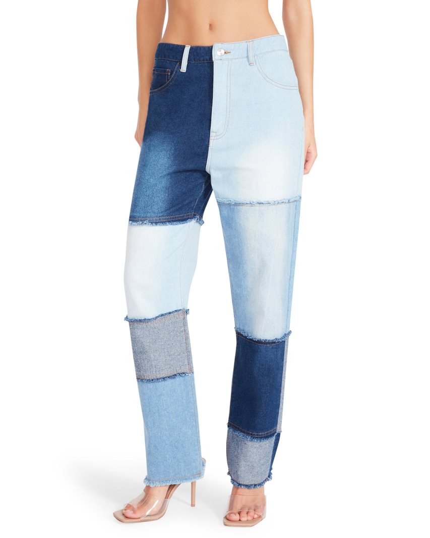 Pantalones Steve Madden Kylie Denim Fabric Mujer Azules | ES WS103E